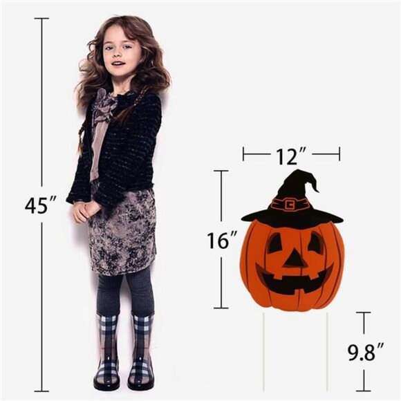 10PCS Yard Signs Halloween Props Pumpkin Ghost Monster Stakes for Decorations - Picture 3 of 7